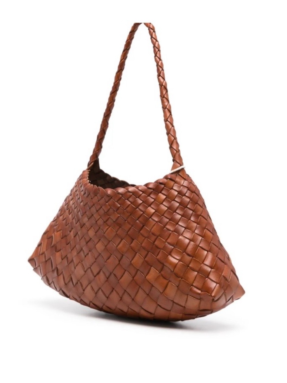 Dragon Diffusion Woven Shoulder Bag in Chestnut Brown 8943 - Picture 3 of 14